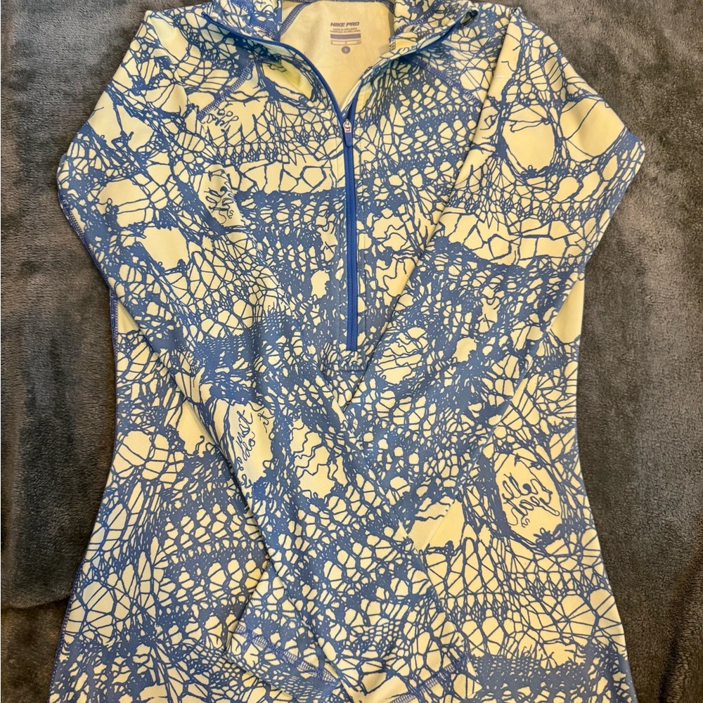 Nike Blue and Cream Women's Jacket